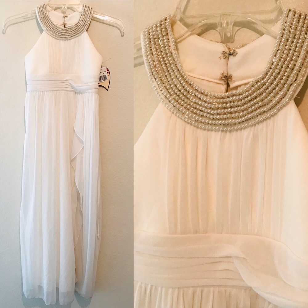 NWT SPEECHLESS Girls Beaded Formal Dress S…